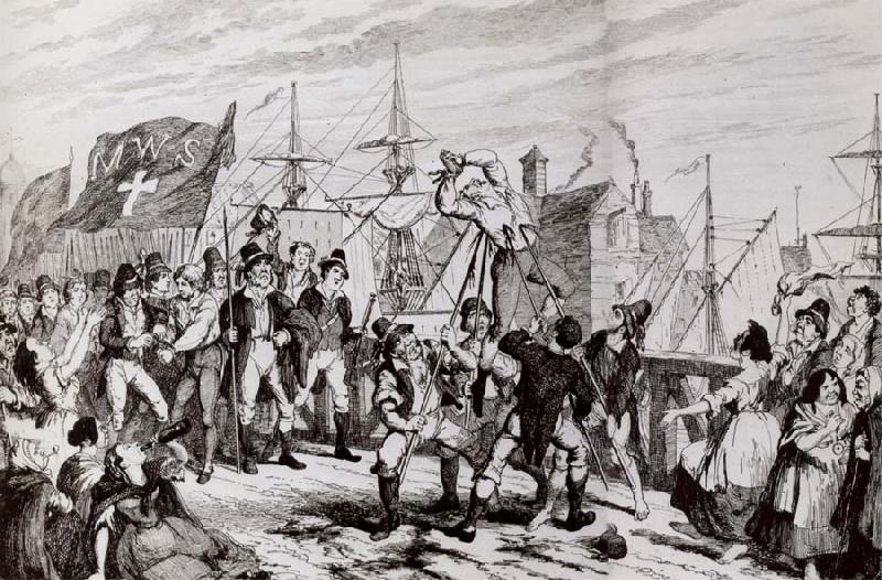  The rebels executing their prisoners on the bridge at Wexford